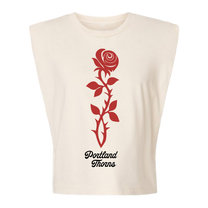Thorns Cream Rose Unisex Cropped Tank