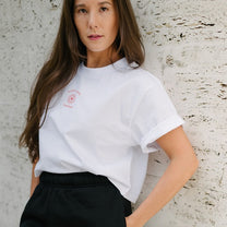 Thorns Mini Logo Women's White Boxy Crop Tee