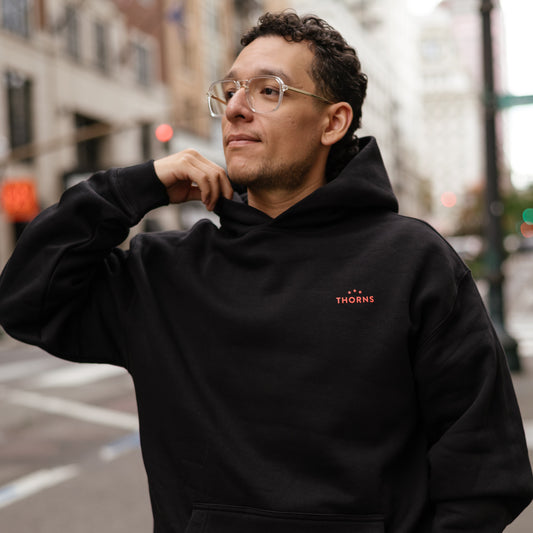 Thorns Black Mini Logo Fleece Hoodie